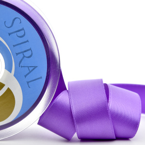 Лента атласная двусторонняя SAFISA, 6.5 мм, 25 м, цвет 94, светло-сиреневый. Арт 110-6,5мм-94            