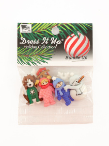 Набор пуговиц и/или декоративных элементов "Теплая одежда". Арт 8554