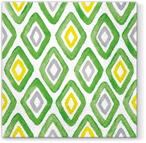 Салфетки трехслойные для декупажа, коллекция "Lunch"  PAW Decor Collection "Акварельные ромбы". Арт SDL120806