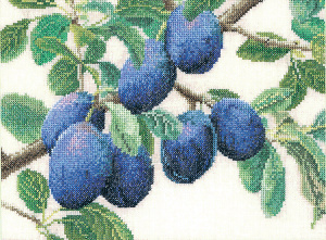 Набор для вышивания "Ветвь сливы", канва лён 36 ct. Арт 3015                    