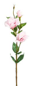 Ветка декоративная "Эустома", 64 см, 3 веточки, цвет розовый. Арт 205773-400