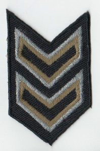 Термоаппликация "Милитари", цвет черный/серебряный. Арт 35140/1SB