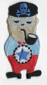 Термоаппликация HKM "Матрос с трубкой во рту". Арт 33648/1SB