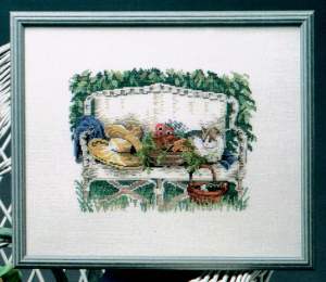 Набор для вышивания "Кошка в саду". Арт 57108