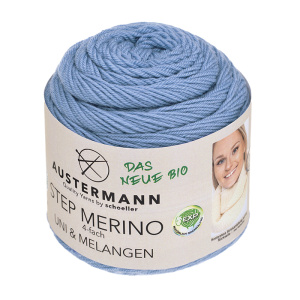 Пряжа Step Merino 4-fath Uni&Melangen Gots, 100% шерсть, 400 м, 100 г. Арт 90317-1005
