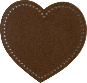 Термоаппликация "Сердце из замши". Арт 43153