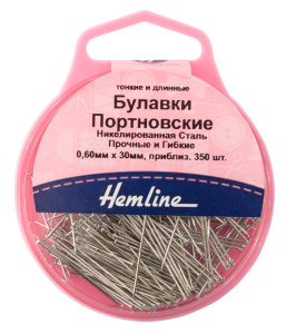 Булавки-гвоздики портновские в пластиковом контейнере . Арт 701                     