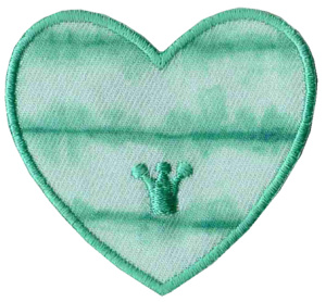 Термоаппликация HKM "Herz Batikgrn". Арт 33323/1SB