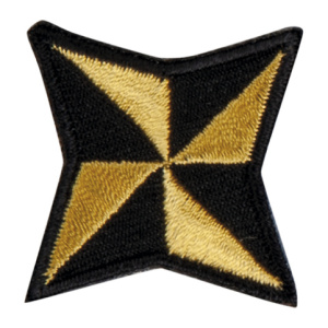 Термоаппликация "Черно-желтая звезда". Арт 39311