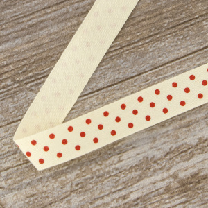 Лента хлопковая на картонной мини-катушке "Точки". Арт VR15.024