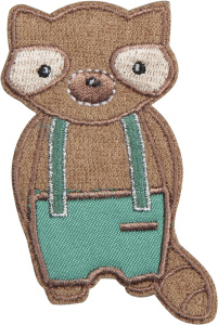 Термоаппликация "Енот с подтяжками ". Арт 38871