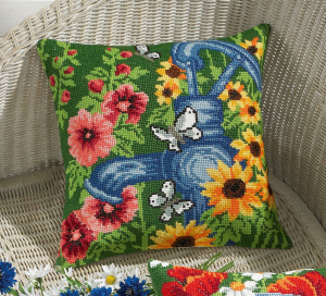 Набор для вышивания подушки "Синий водяной насос". Арт 83-4148