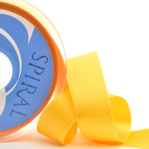 Лента атласная двусторонняя SAFISA, 6.5 мм, 25 м, цвет 22, спелый манго. Арт 110-6,5мм-22            