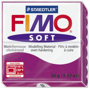 Полимерная глина FIMO "Soft", уп. 56 г, цвет фиолетовый . Арт 8020-61