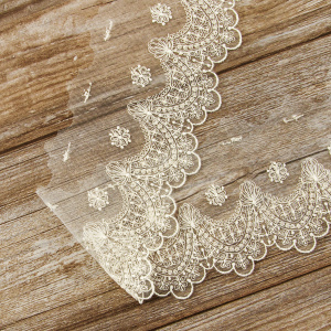 Кружево-вышивка на тюле, 60 мм. Арт 42246/58