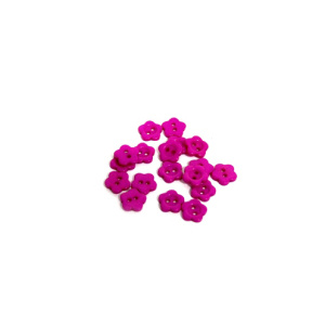 Пуговицы "Мини" цветок на 2 прокола, 10 мм, 18 шт,  цв.малиновый. Арт 27330
