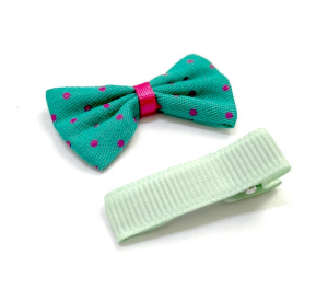 Набор Б-002 мини бантик + заколка. Арт 29353/зел.мят