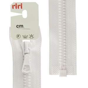 Молния riri тракторная разъёмная 1 замок, 6 мм, 80 cм, цвет 2101, белый. Арт 5753720/80/2101         