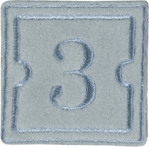 Термоаппликация "Цифра 3 зелёная". Арт 42586