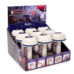 Грибок для штопки, 9 шт. в картонном прикассовом стенде. Арт 231.DB