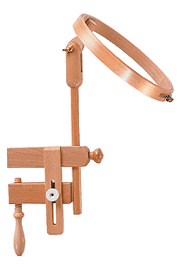 Пяльцы круглые с замком и креплением для стола, диаметр 18,5 см, высота обода 25 мм. Арт 264-4                   