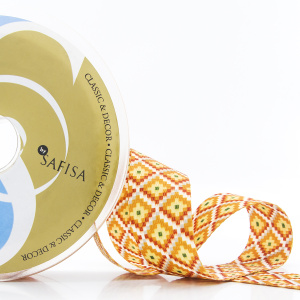 Тесьма ременная декоративная, 30 мм, цвет горчичный, 10 м. Арт 35135-30мм-02