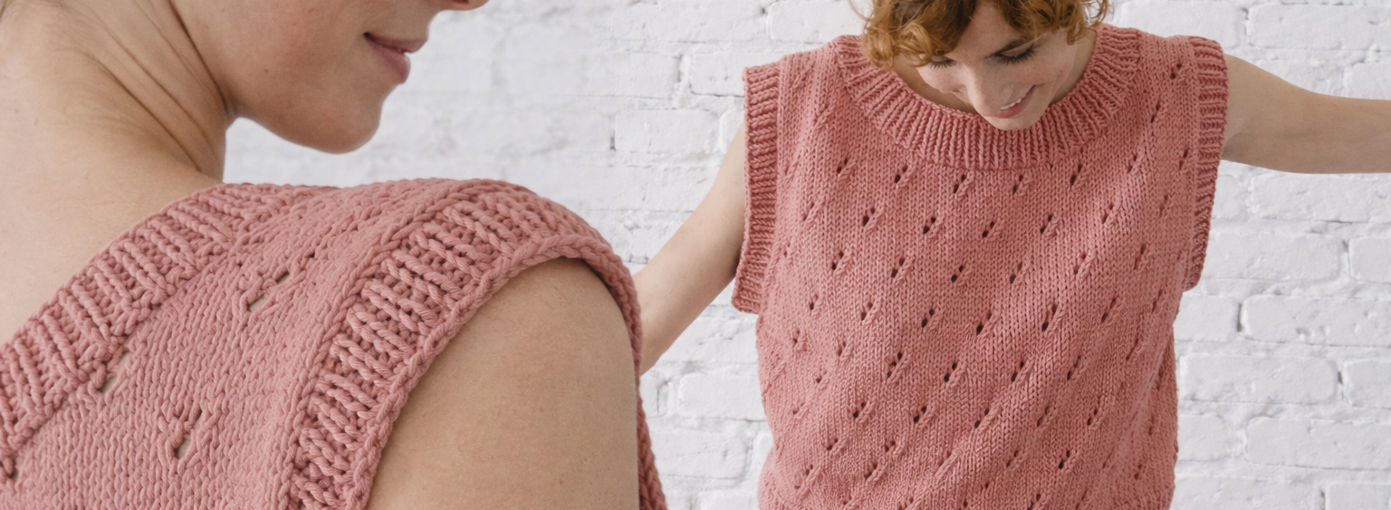 Жилет из пряжи Easy Knit Cotton от Katia Жилет из пряжи Easy Knit Cotton от Katia