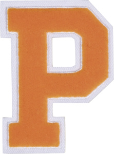 Термоаппликация "Буква Р оранжевая". Арт 43226
