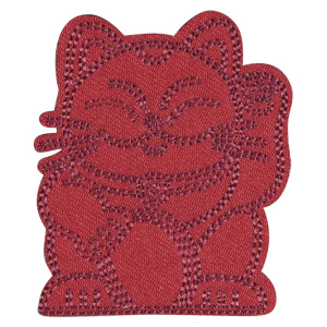 Термоаппликация "Beckoning Cat красный". Арт 39396
