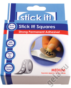 Клейкие квадраты на ленте, STICK IT, 10 мм, 250 шт. Арт STI6101                 
