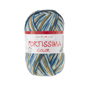 Пряжа Fortissima Socka 4-fach color, 75% шерсть, 25% полиамид, 420 м, 100 г. Арт 90028-2491
