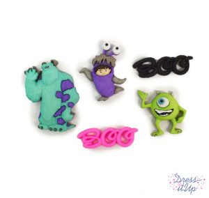 Пуговицы декоративные "Персонажи мультфильма "Школа монстров". Арт 7734