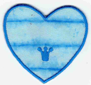 Термоаппликация HKM "Herz Batikblau". Арт 33324/1SB