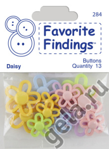 Пуговицы Favorite Findings "Маргаритки". Арт 550000284                