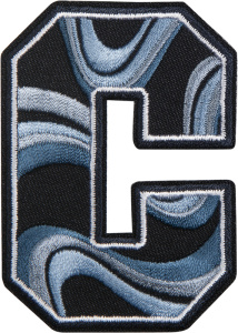 Термоаппликация "C черный и синий". Арт 39075