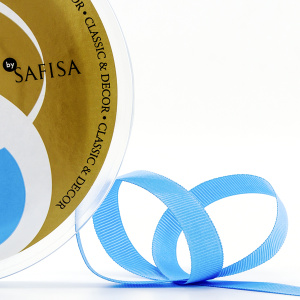 Лента репсовая SAFISA, 10 мм, 25 м, цвет 65 голубой. Арт 350-10мм-65