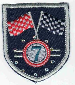 Термоаппликация HKM "Button Platz 7 Jeans dkl blau". Арт 33240/1SB