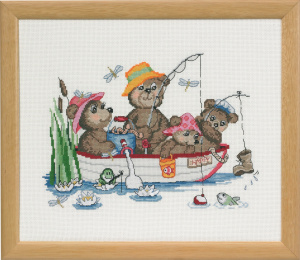 Набор для вышивания "Счастливые друзья, рыбалка". Арт 92-5123