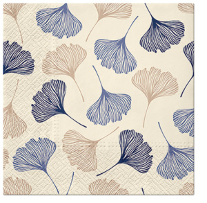 Салфетки трехслойные для декупажа, коллекция "Lunch"  PAW Decor Collection "Листья Гинкго". Арт SDL125900