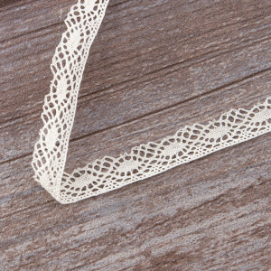 Мерсеризованное хлопковое кружево, 16 мм, шампань. Арт 2106/72