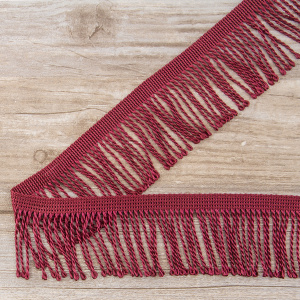 Бахрома витая, 60 мм, цвет бордовый. Арт PP-60 col.317