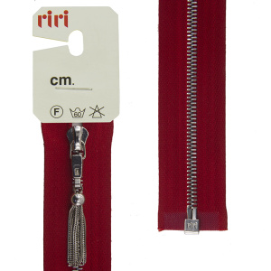 Молния металл, Ni, слайдер Zuff, 4 мм, разъёмная, 1 замок, 60 см, цвет 2410, рубиновый. Арт 3004233/60/2410