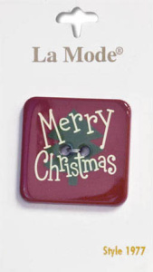 Пуговица LA MODE CRISTMAS "Merry Christmas" . Арт 195001977