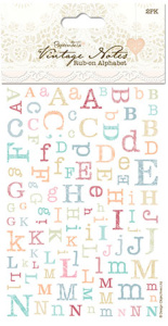 Переводные картинки (натирки) "Алфавит" Vintage Notes. Арт PMA822101               