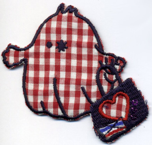 Термоаппликация HKM "Приведение с сумочкой". Арт 32499/1SB