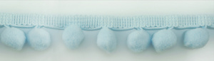 Тесьма с помпонами MATSA цвет голубой. Арт 96924/1550