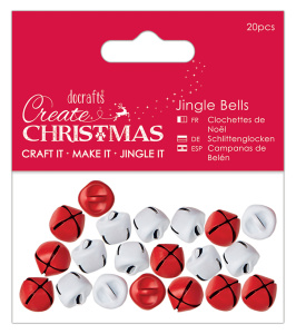 Набор бубенчиков Create Christmas, красные и белые. Арт PMA356910