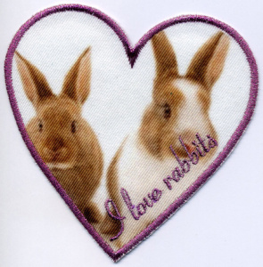Термоаппликация HKM "I love rabbits". Арт 32746/1SB