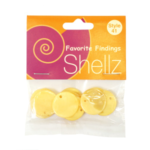 Подвеска "Shellz" Yellow Round River Shell Dangles. Арт 1850 00041              