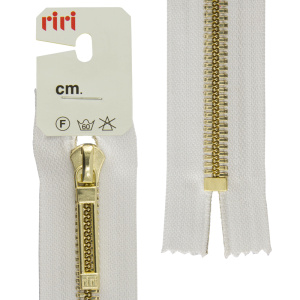 Молния металл, Golg, слайдер STAB, неразъёмная, 6 мм, 16 см, цвет 2101, белый. Арт 8603520/16/2101         